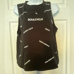 Soul cycle black muscle tank. Size medium.